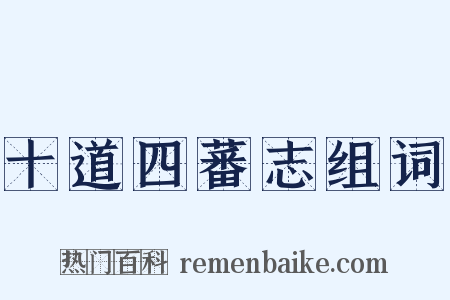 十道四蕃志组词是什么意思的图片